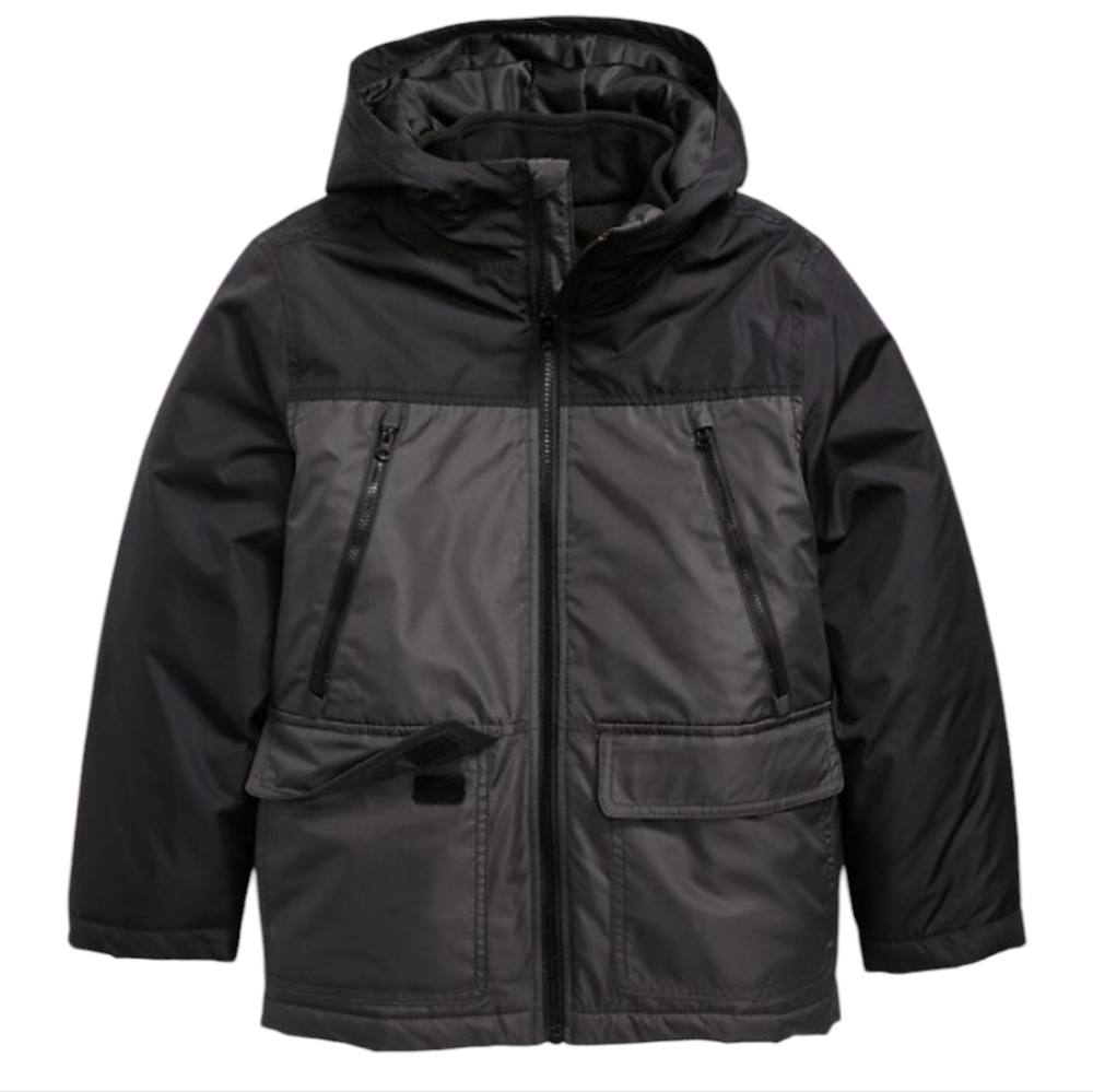 Old Navy Gender-Neutral Kids Water-Resistant Color-Blocked 3-In-1 Snow Jacket